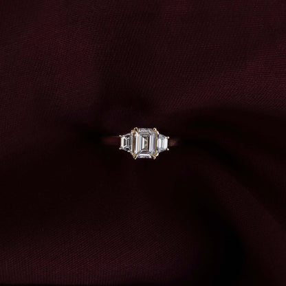 Marquise Cut Cluster Styled Lab Grown Diamond Engagement Ring