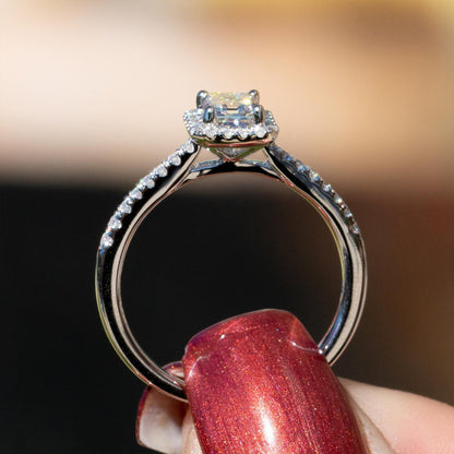 Marquise Shaped Three Stone Lab Grown Diamond Engagement Ring