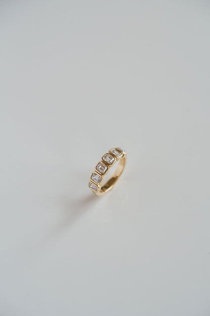 0.25 TCW Round Shaped Half Eternity Lab Grown Diamond Wedding Band