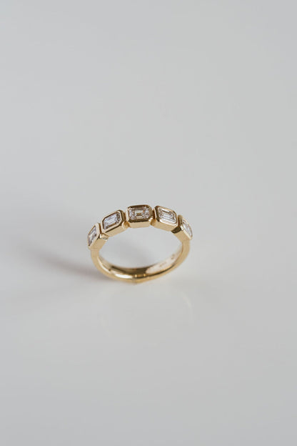 0.25 TCW Round Shaped Half Eternity Lab Grown Diamond Wedding Band