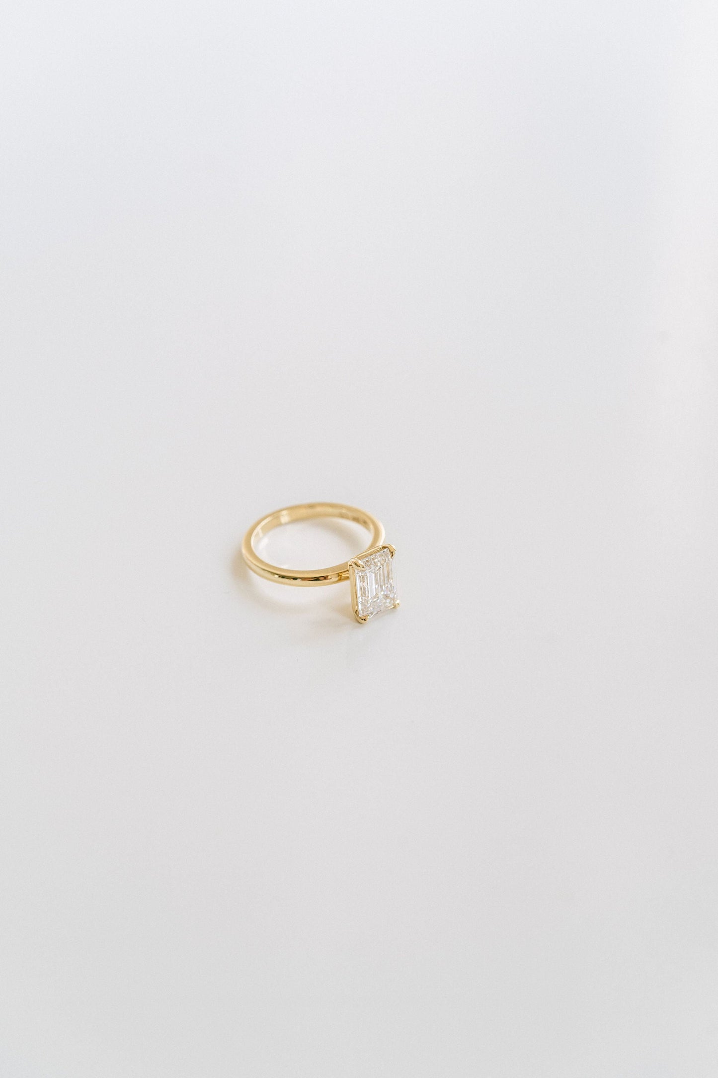 Marquise Shaped Three Stone Lab Grown Diamond Engagement Ring