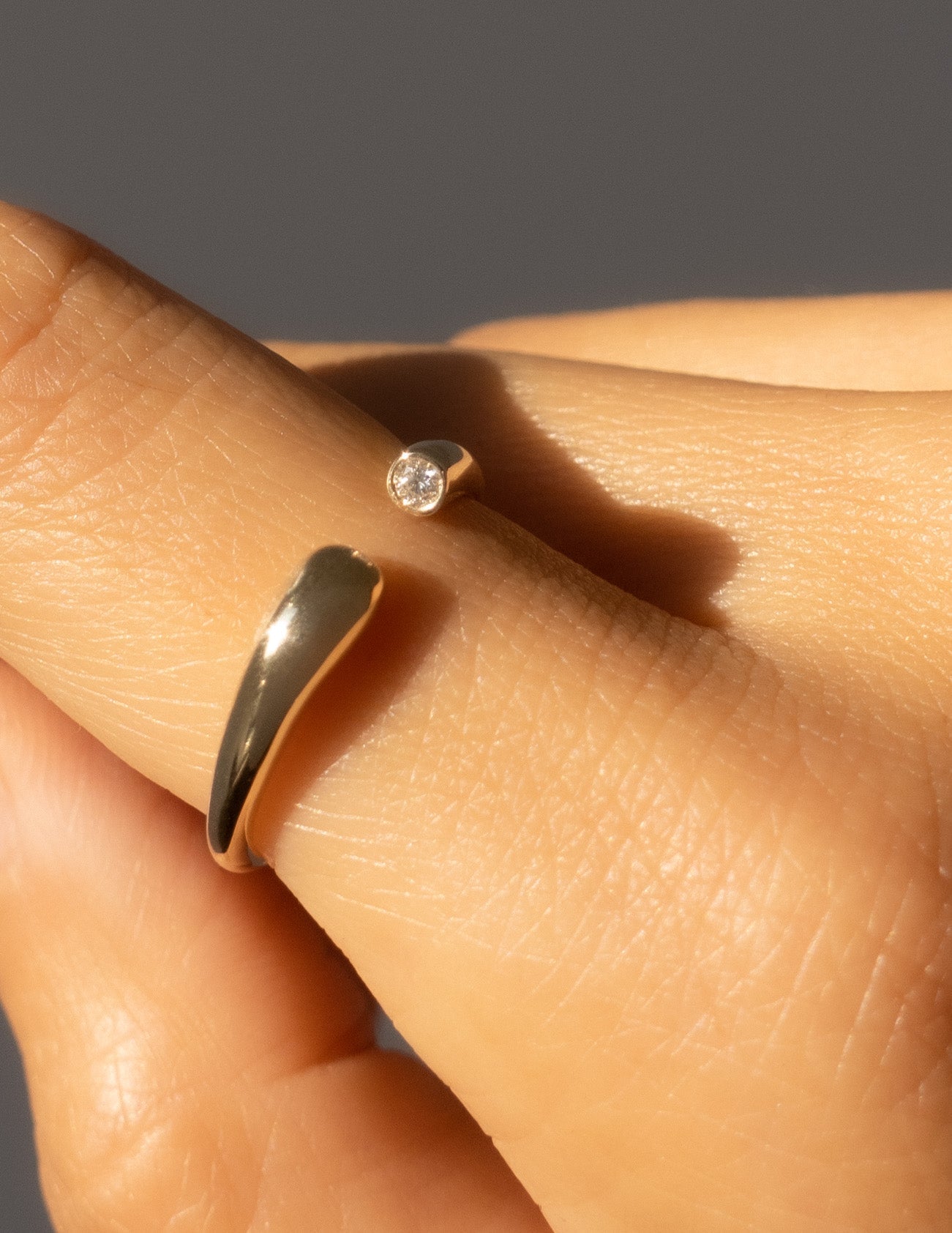 0.03 TCW Round Open End Lab Grown Wedding Band