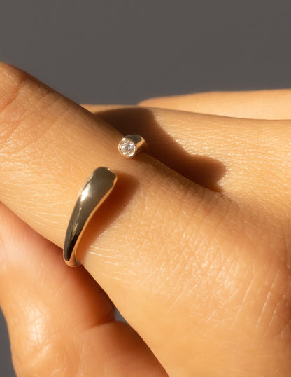 0.03 TCW Round Open End Lab Grown Wedding Band