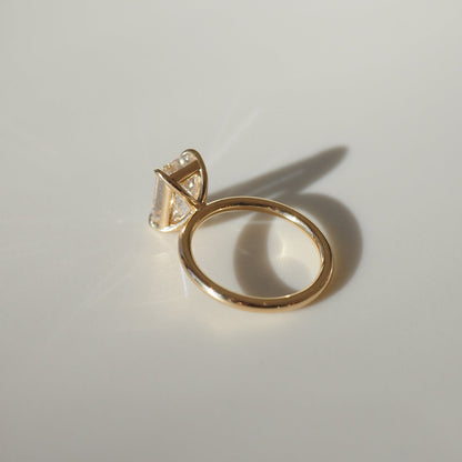 3.06 CT Emerald Cut Solitaire Lab Grown Diamond Engagement Ring