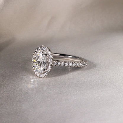 Marquise Shaped Three Stone Lab Grown Diamond Engagement Ring