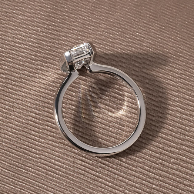 Marquise Shaped Three Stone Lab Grown Diamond Engagement Ring