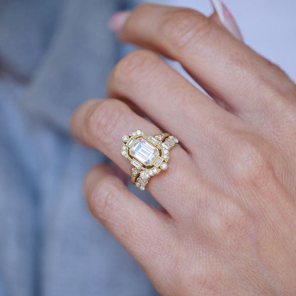 Marquise Shaped Three Stone Lab Grown Diamond Engagement Ring