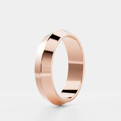 Classic Knife Edge Men's Gold Wedding Band