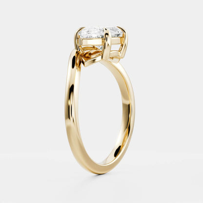 Marquise Cut Cluster Styled Lab Grown Diamond Engagement Ring