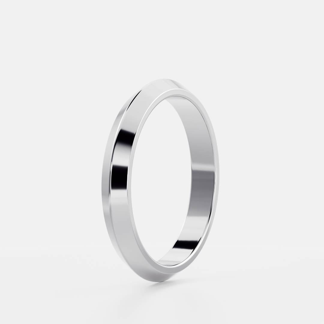 Classic Knife Edge Men's Gold Wedding Band