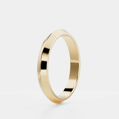 Classic Knife Edge Men's Gold Wedding Band