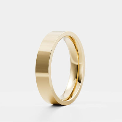Classic Statement Single Stone Men's Gold Wedding Band