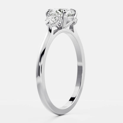 Marquise Cut Cluster Styled Lab Grown Diamond Engagement Ring