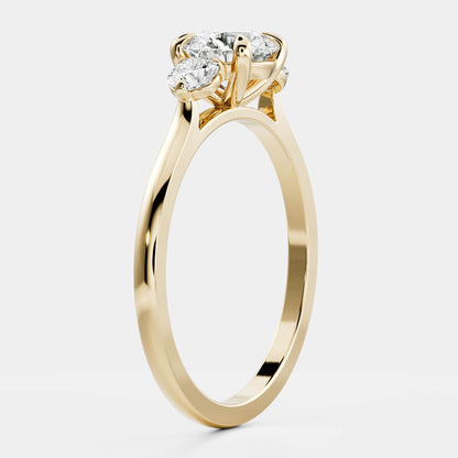 Marquise Cut Cluster Styled Lab Grown Diamond Engagement Ring