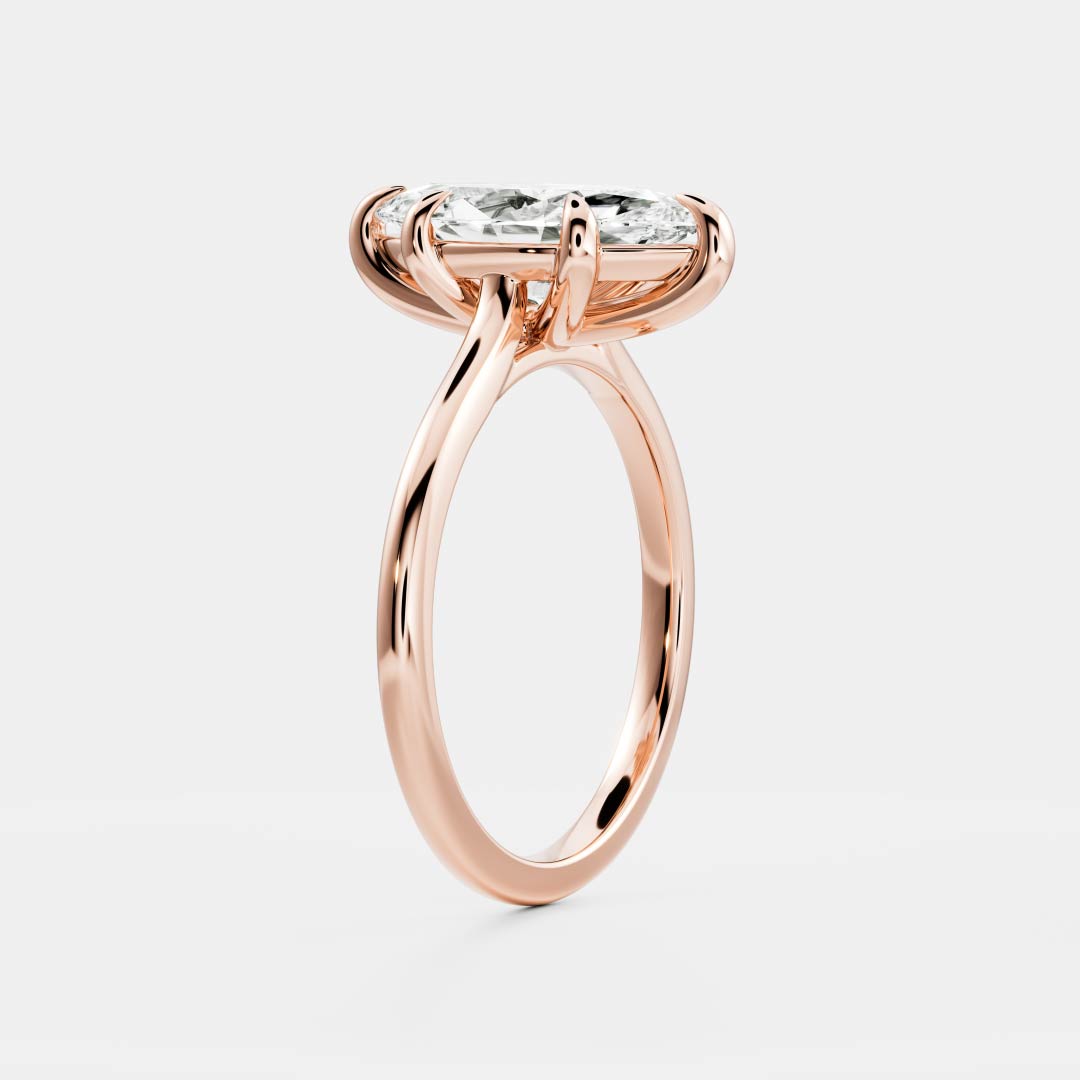 Marquise Cut Cluster Styled Lab Grown Diamond Engagement Ring