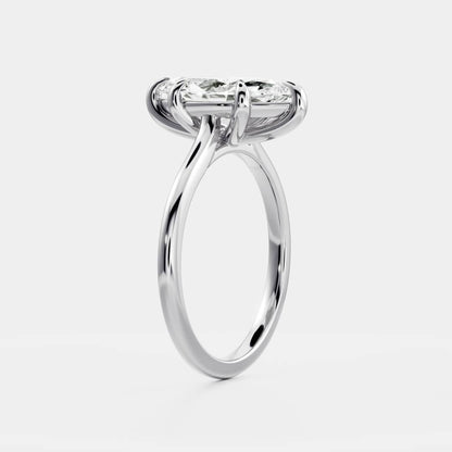 Marquise Cut Cluster Styled Lab Grown Diamond Engagement Ring