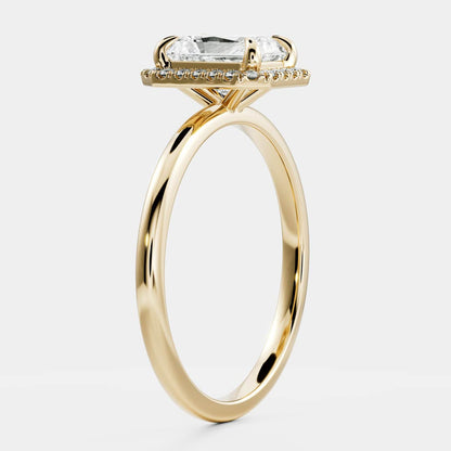 Marquise Cut Cluster Styled Lab Grown Diamond Engagement Ring