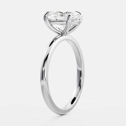 Marquise Cut Cluster Styled Lab Grown Diamond Engagement Ring