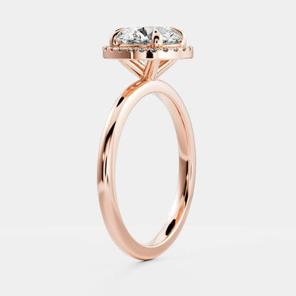 Marquise Cut Cluster Styled Lab Grown Diamond Engagement Ring