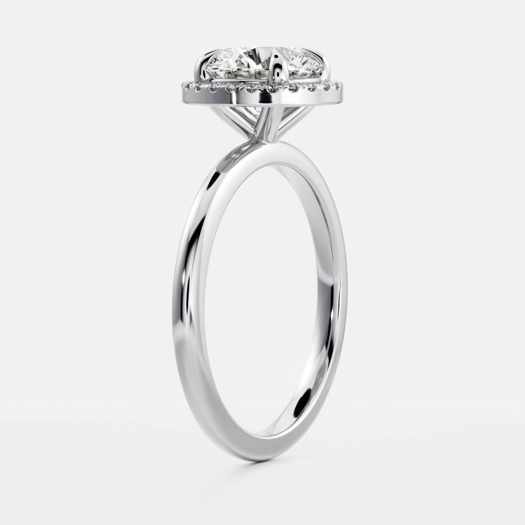 Marquise Cut Cluster Styled Lab Grown Diamond Engagement Ring