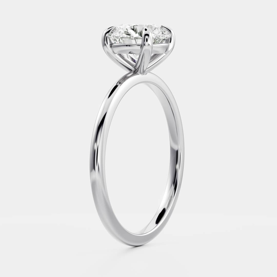 Marquise Cut Cluster Styled Lab Grown Diamond Engagement Ring