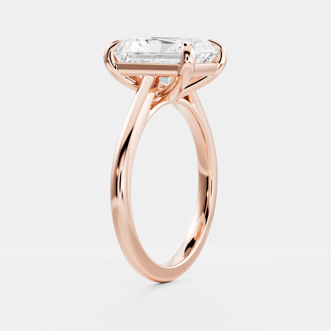 Marquise Cut Cluster Styled Lab Grown Diamond Engagement Ring