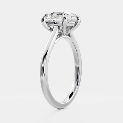Marquise Cut Cluster Styled Lab Grown Diamond Engagement Ring