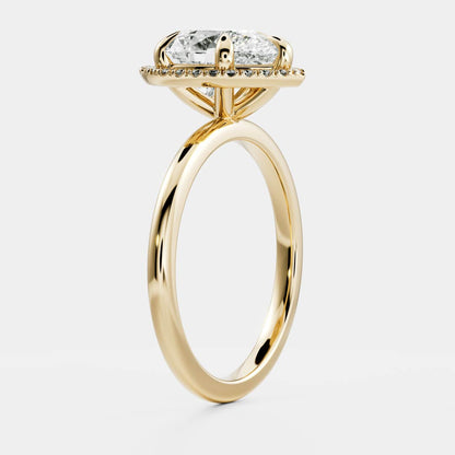 Marquise Cut Cluster Styled Lab Grown Diamond Engagement Ring