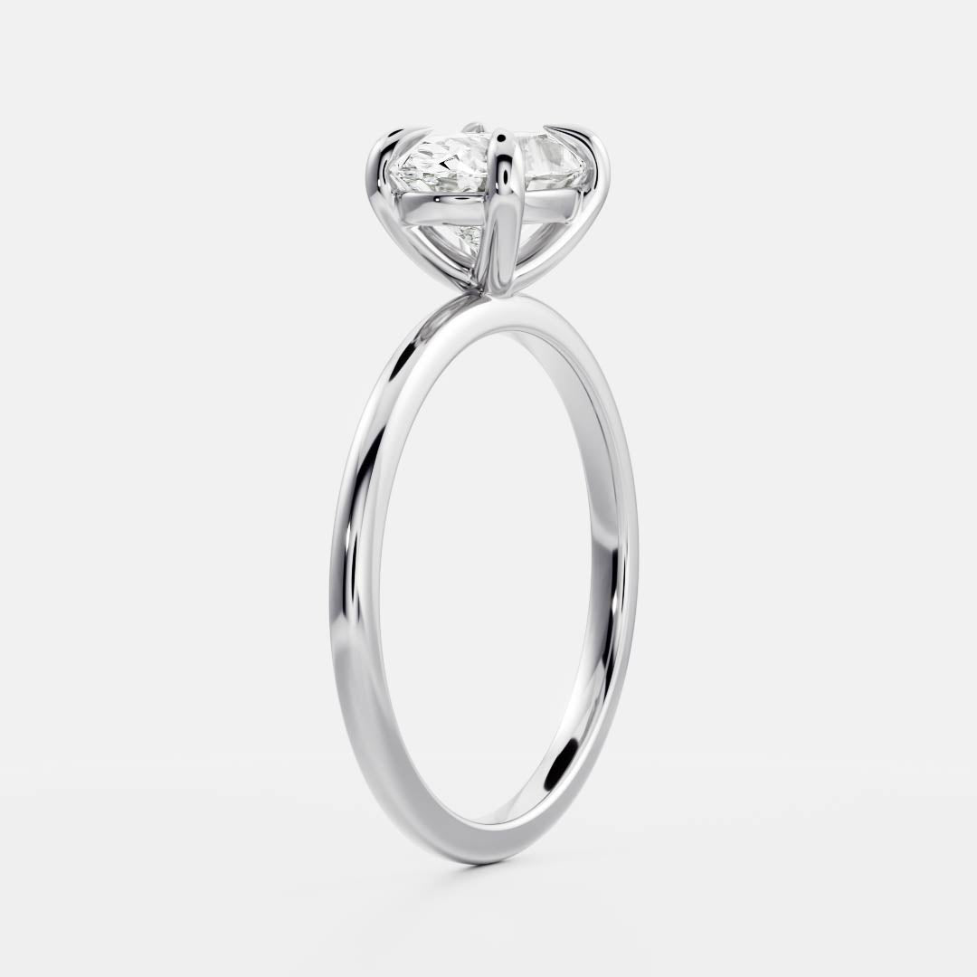 Marquise Cut Cluster Styled Lab Grown Diamond Engagement Ring