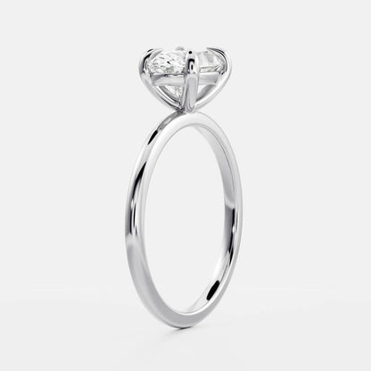 Marquise Cut Cluster Styled Lab Grown Diamond Engagement Ring