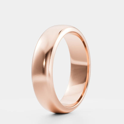 Brushed Classic Comfort Fit Men's Gold Wedding Band