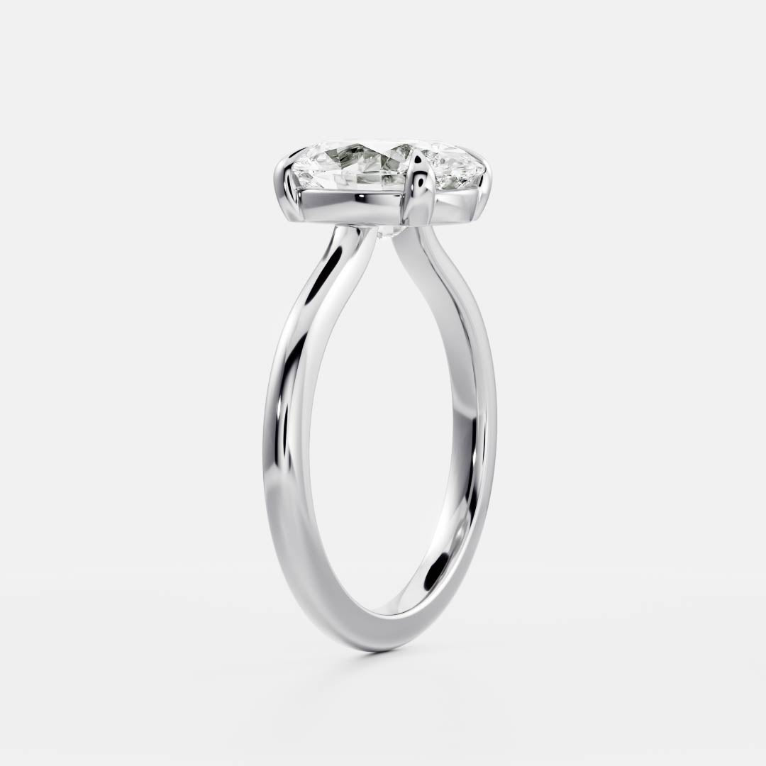 Marquise Cut Cluster Styled Lab Grown Diamond Engagement Ring