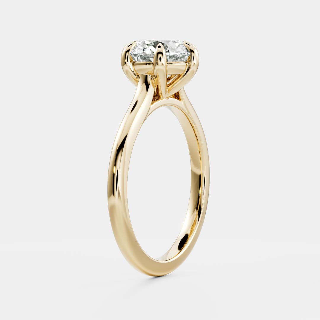 Marquise Cut Cluster Styled Lab Grown Diamond Engagement Ring