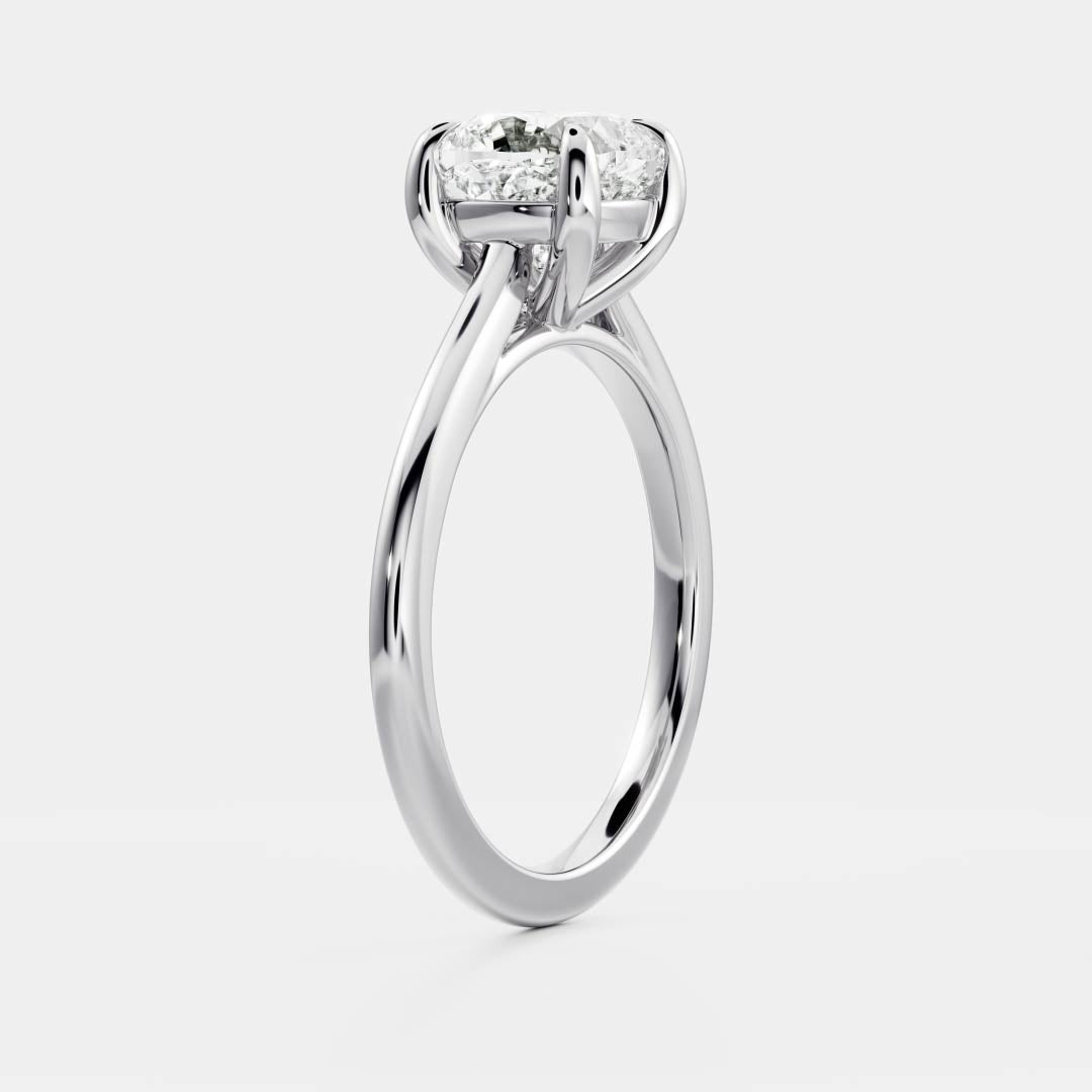 Marquise Cut Cluster Styled Lab Grown Diamond Engagement Ring