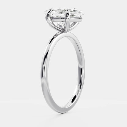 Marquise Cut Cluster Styled Lab Grown Diamond Engagement Ring