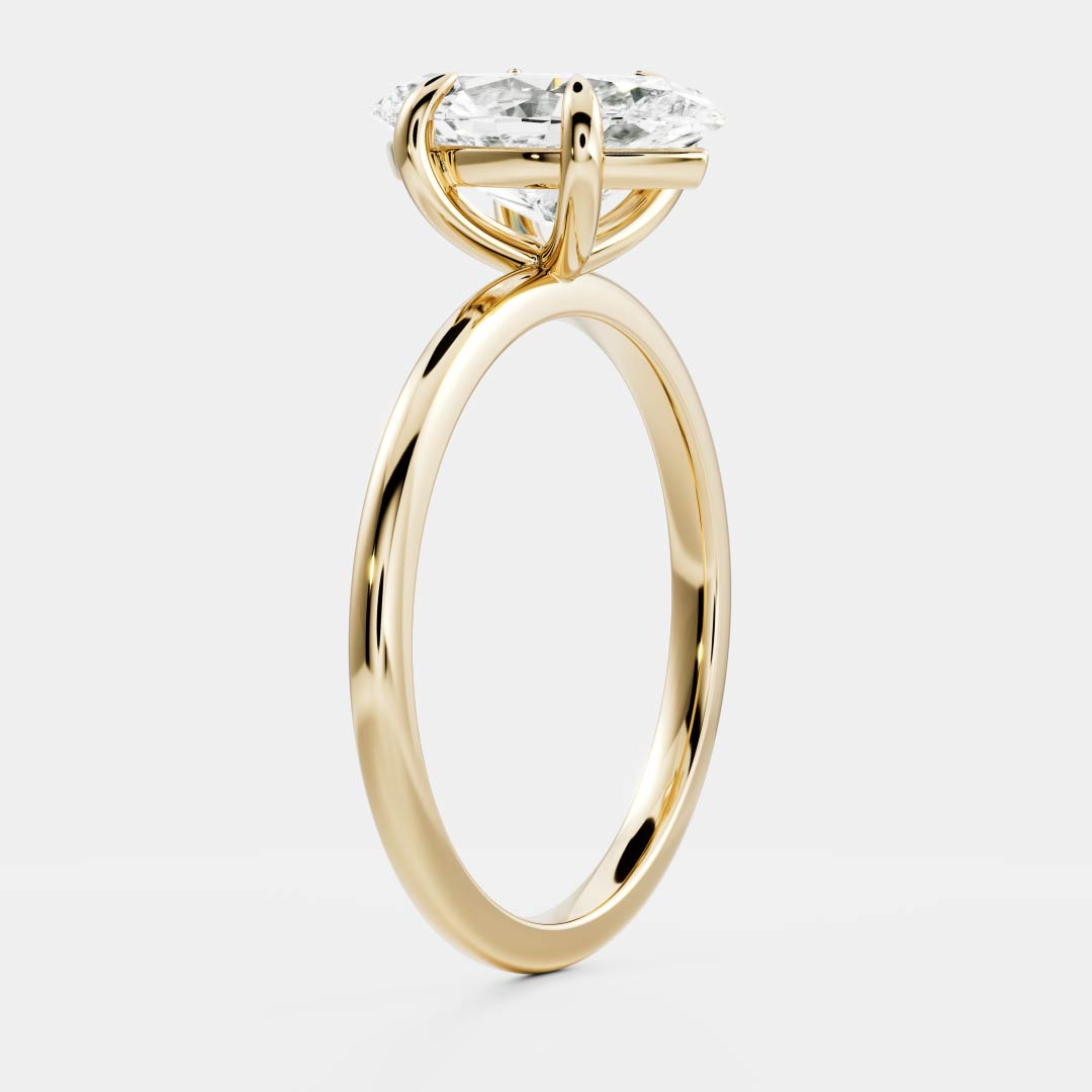 Marquise Cut Cluster Styled Lab Grown Diamond Engagement Ring