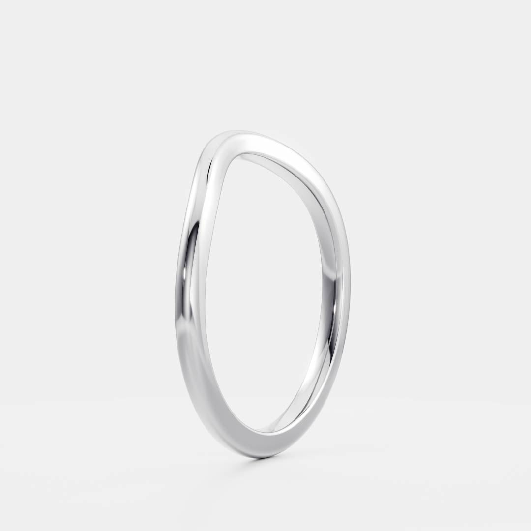0.25 TCW Round Shaped Half Eternity Lab Grown Diamond Wedding Band