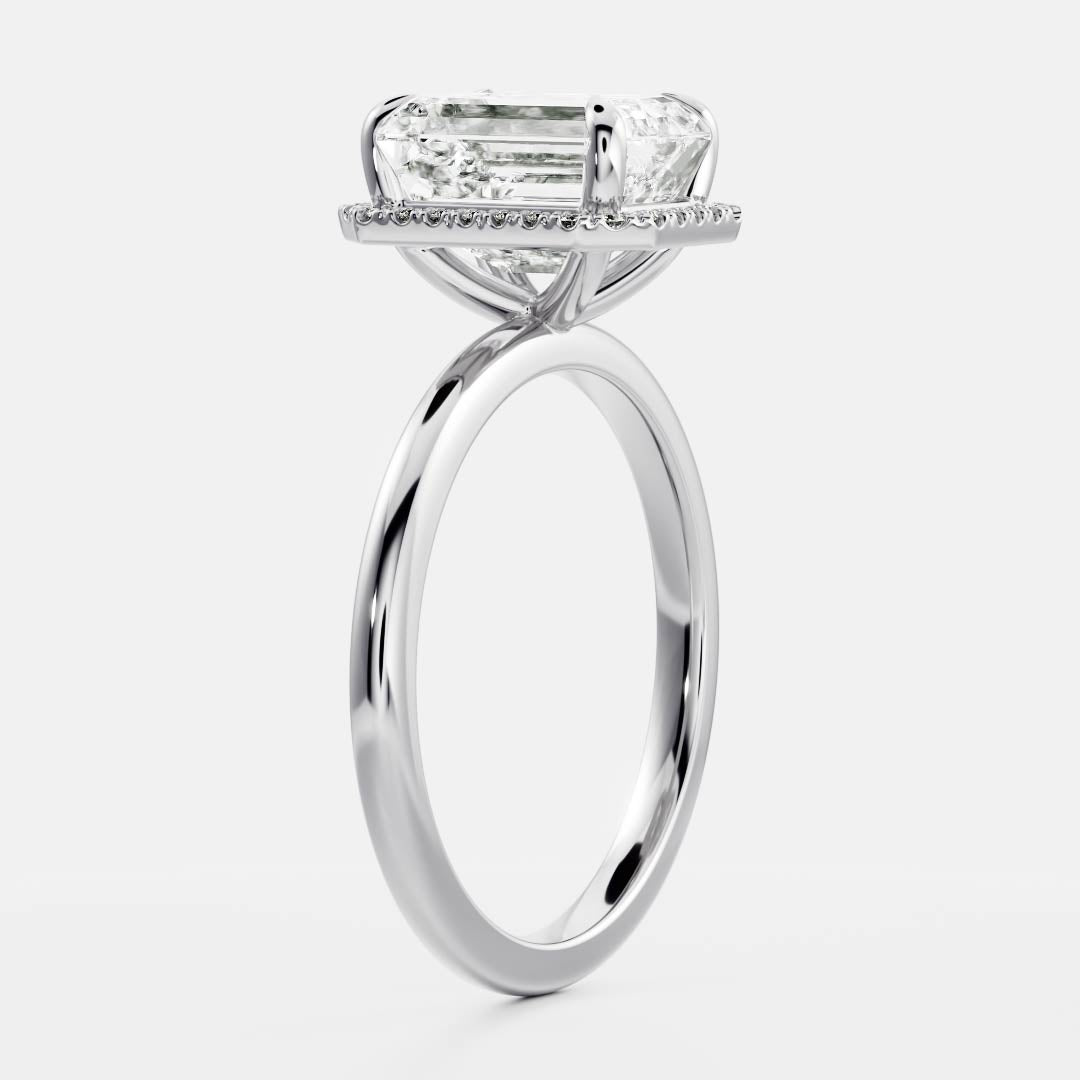 Marquise Cut Cluster Styled Lab Grown Diamond Engagement Ring