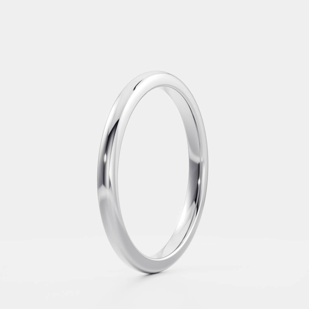 0.25 TCW Round Shaped Half Eternity Lab Grown Diamond Wedding Band
