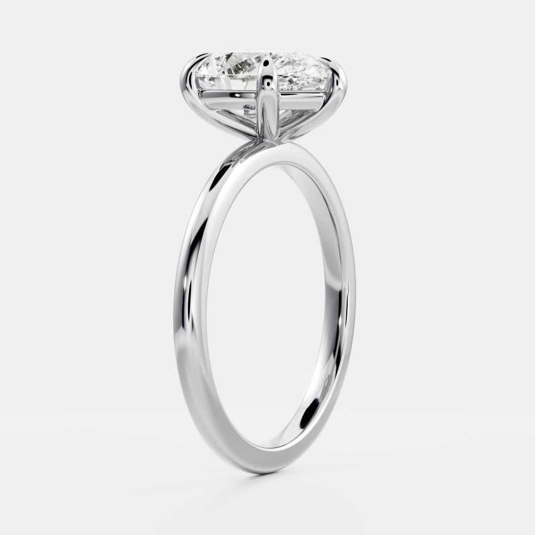 Marquise Cut Cluster Styled Lab Grown Diamond Engagement Ring