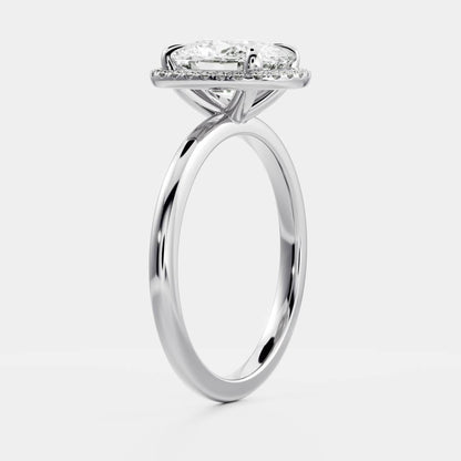 Marquise Cut Cluster Styled Lab Grown Diamond Engagement Ring