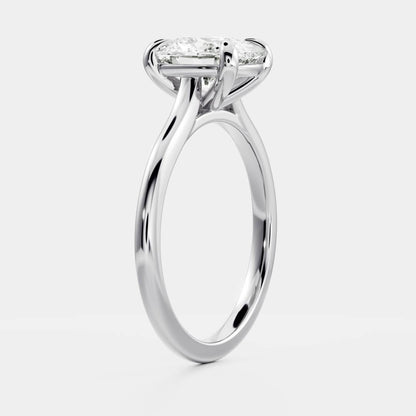 Marquise Cut Cluster Styled Lab Grown Diamond Engagement Ring