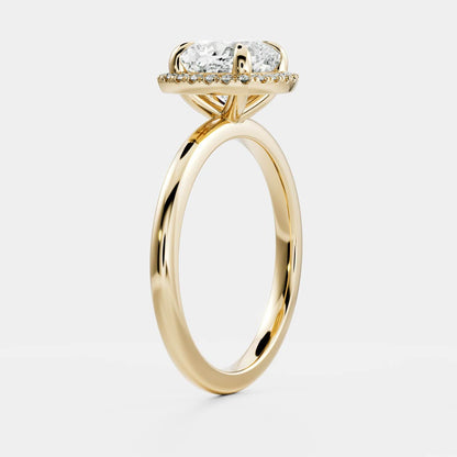 Marquise Cut Cluster Styled Lab Grown Diamond Engagement Ring