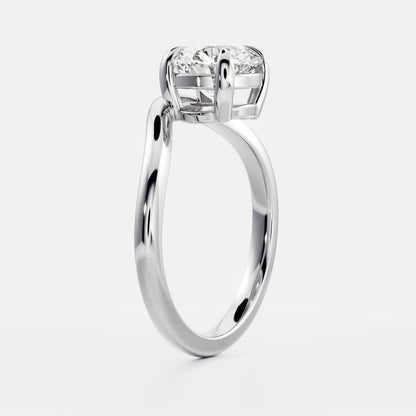 Marquise Cut Cluster Styled Lab Grown Diamond Engagement Ring