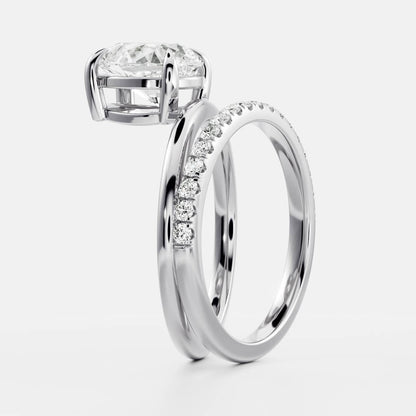 Marquise Cut Cluster Styled Lab Grown Diamond Engagement Ring