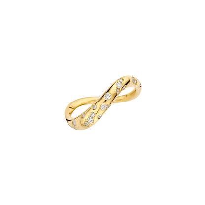 Timeless 0.1 TCW Round Stones Celestial Style Lab Grown Diamond Wedding Band