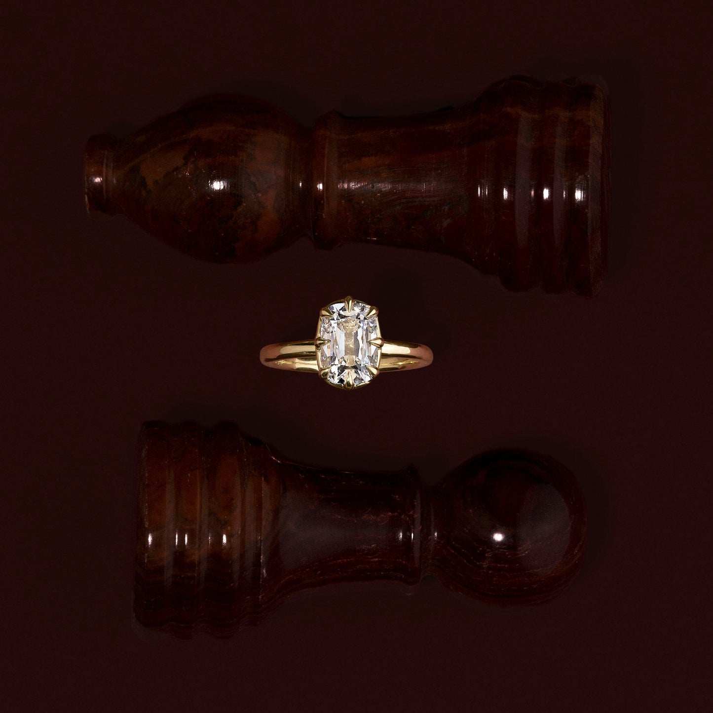 Marquise Cut Cluster Styled Lab Grown Diamond Engagement Ring