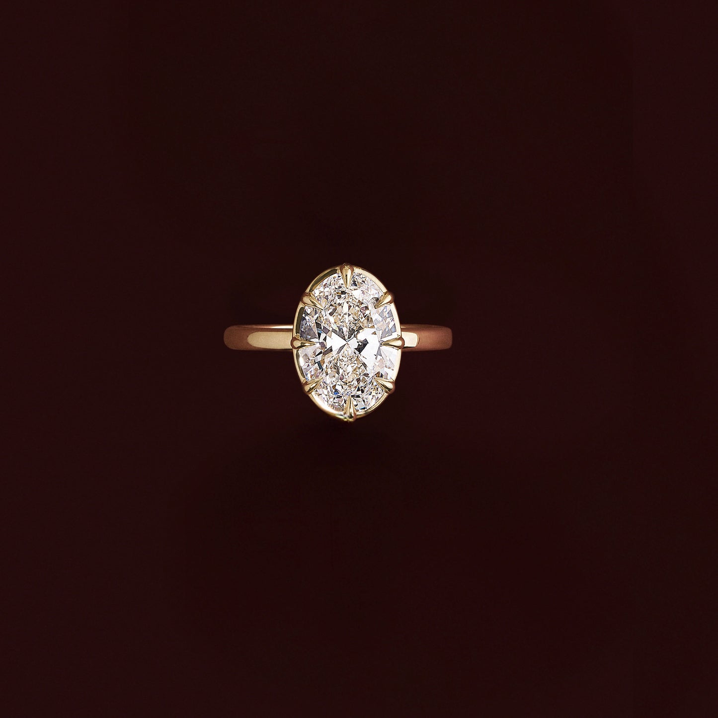 Marquise Cut Cluster Styled Lab Grown Diamond Engagement Ring
