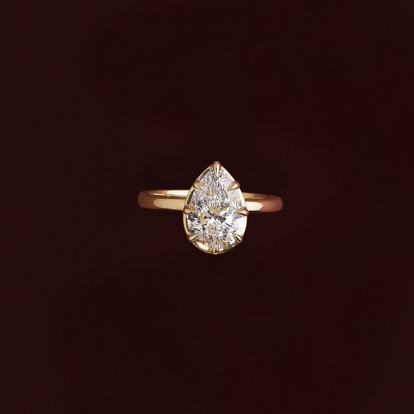 Marquise Cut Cluster Styled Lab Grown Diamond Engagement Ring