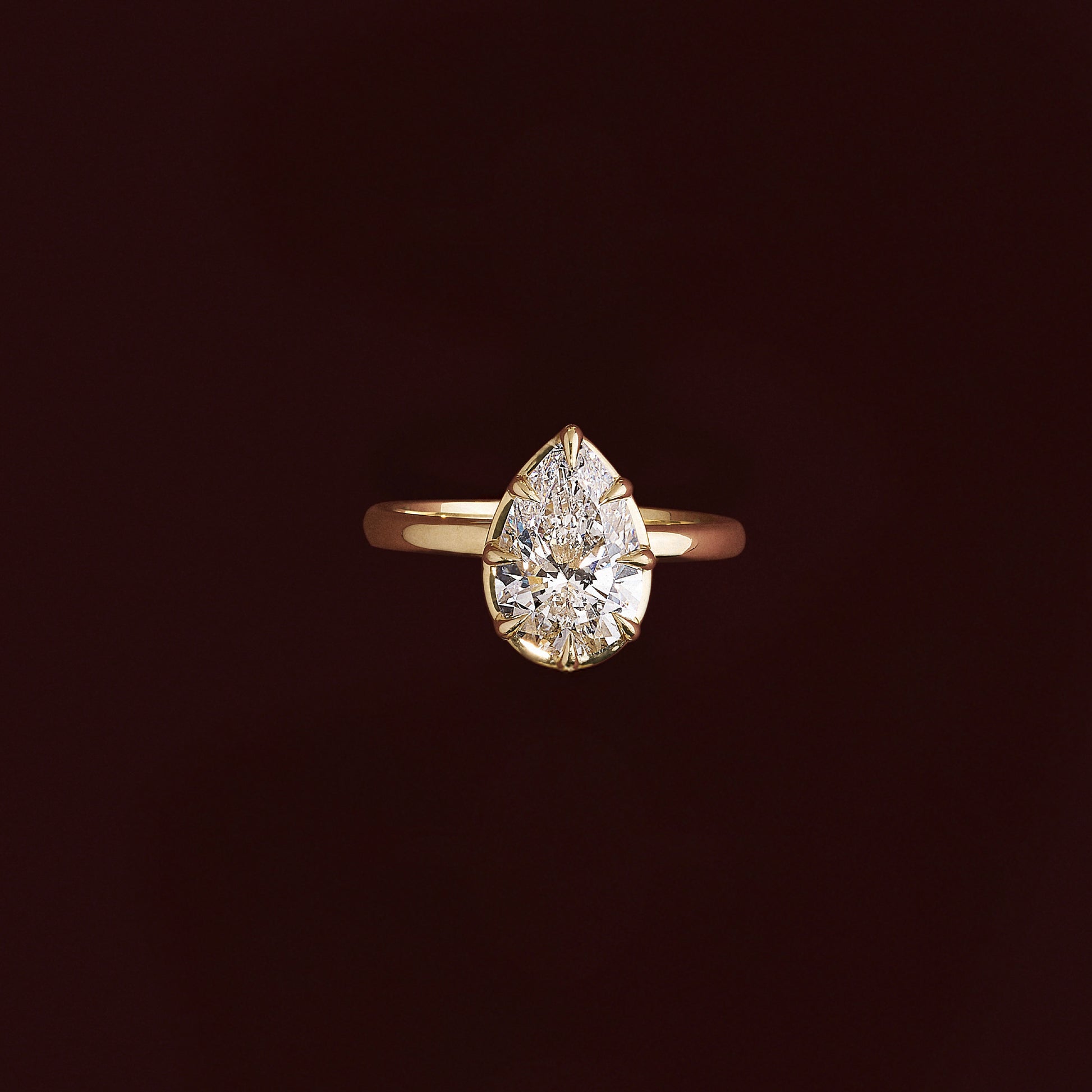 Marquise Cut Cluster Styled Lab Grown Diamond Engagement Ring